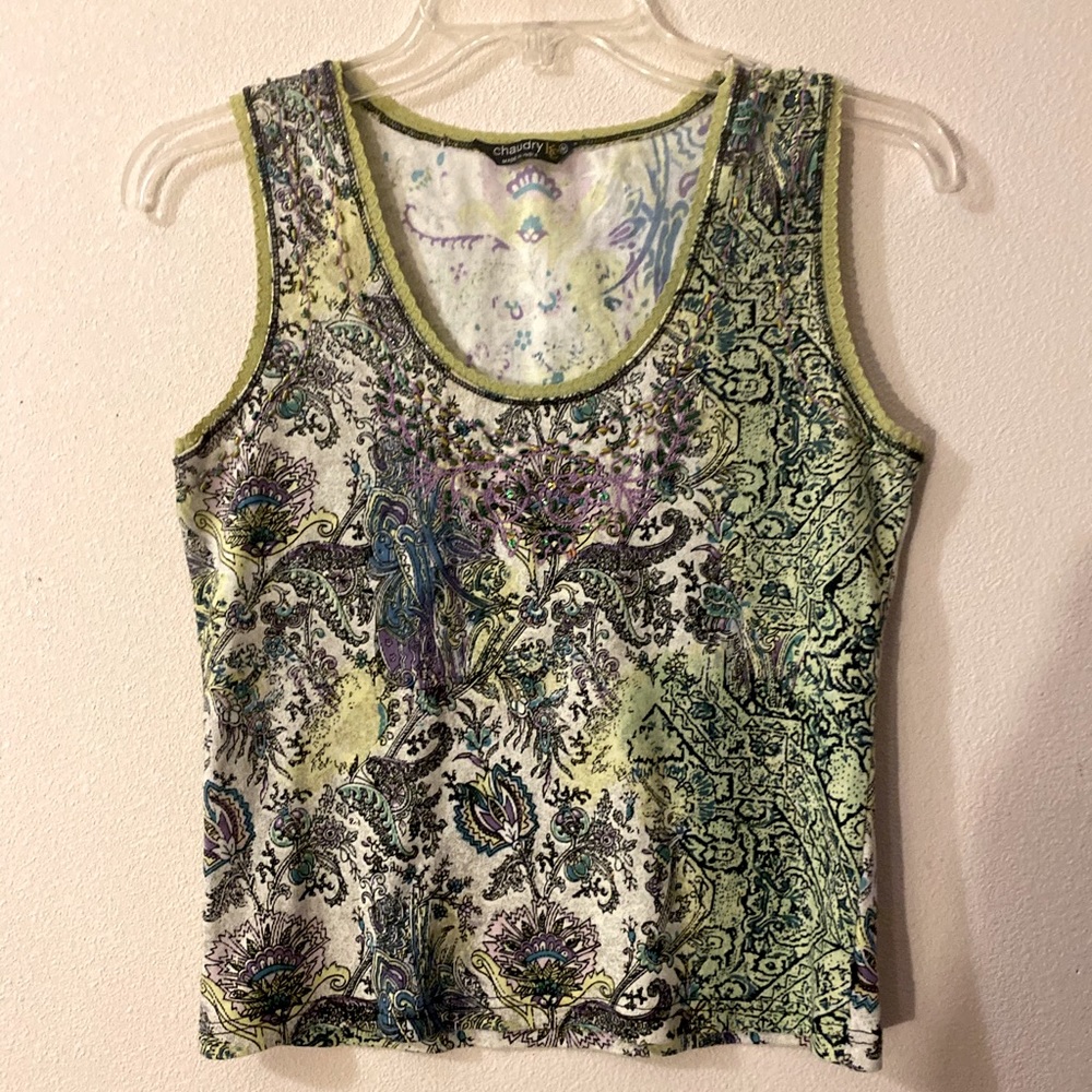 Vintage Chaundry KC paisley tank top